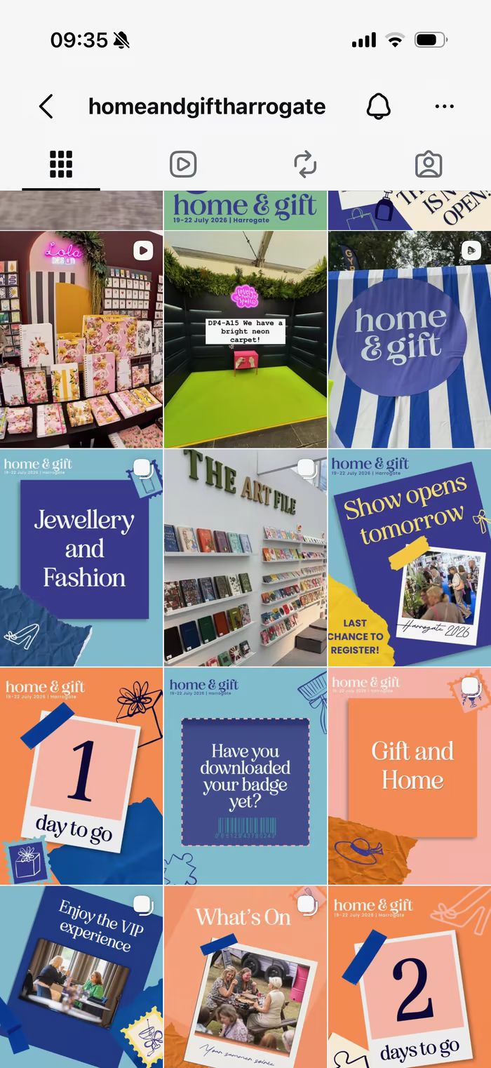 Home & Gift Instagram grid